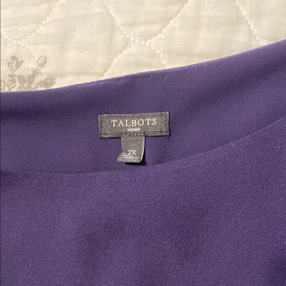 Talbots Deep Blue Women's Blouse - Picture 2 of 3